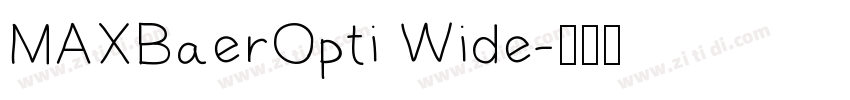 MAXBaerOpti Wide字体转换